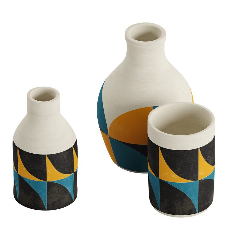 Geometric Pattern Vase Ceramic vase geometric patterns (396999) 3D model - Download 3D model ...