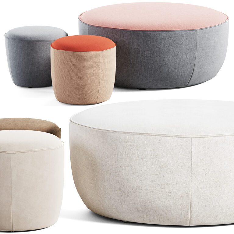 Pouf Adapt Round Ottoman (397770), 3d model 1