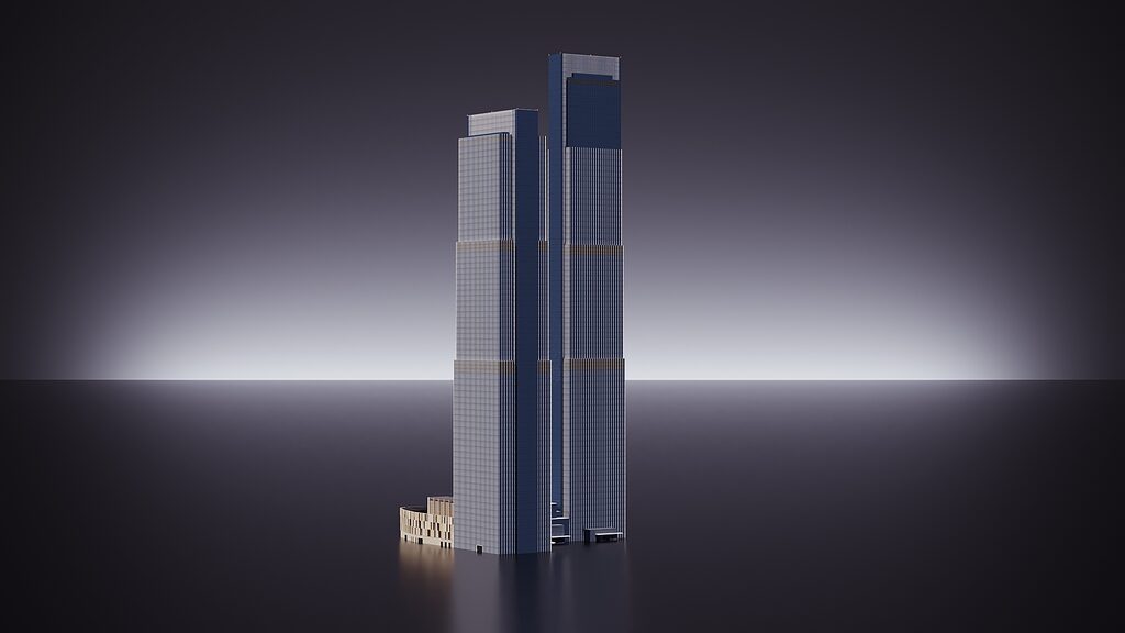 Skyscraper of the Neva Tower Model in Moscow City (398048), 3d model 1