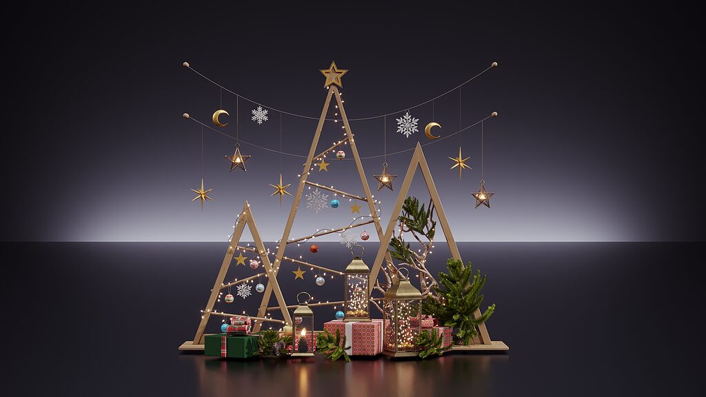 New year decor (398049), 3d model 1