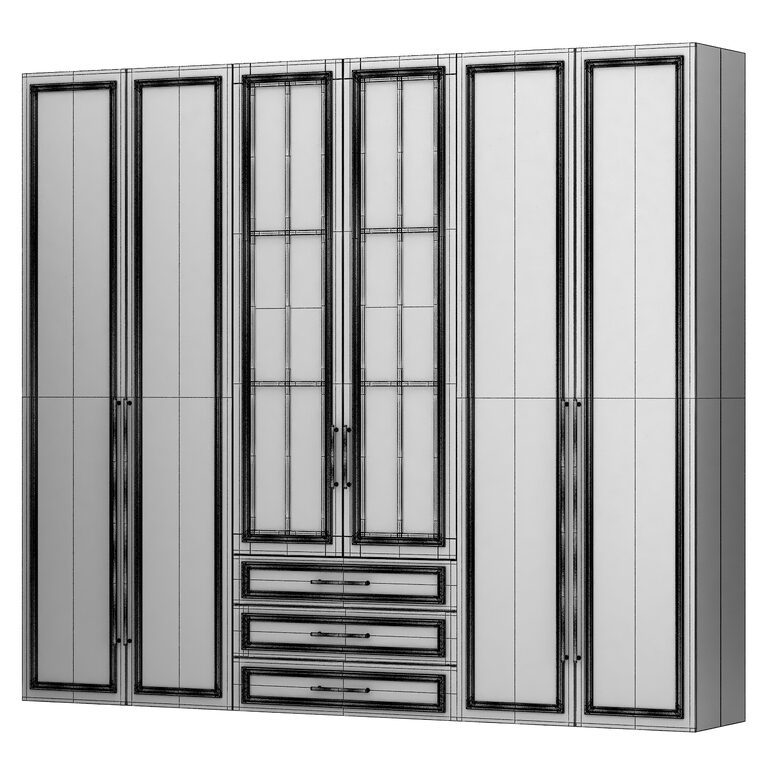 Wardrobe closet composition furniture 03 (398225) 3D model - Download ...