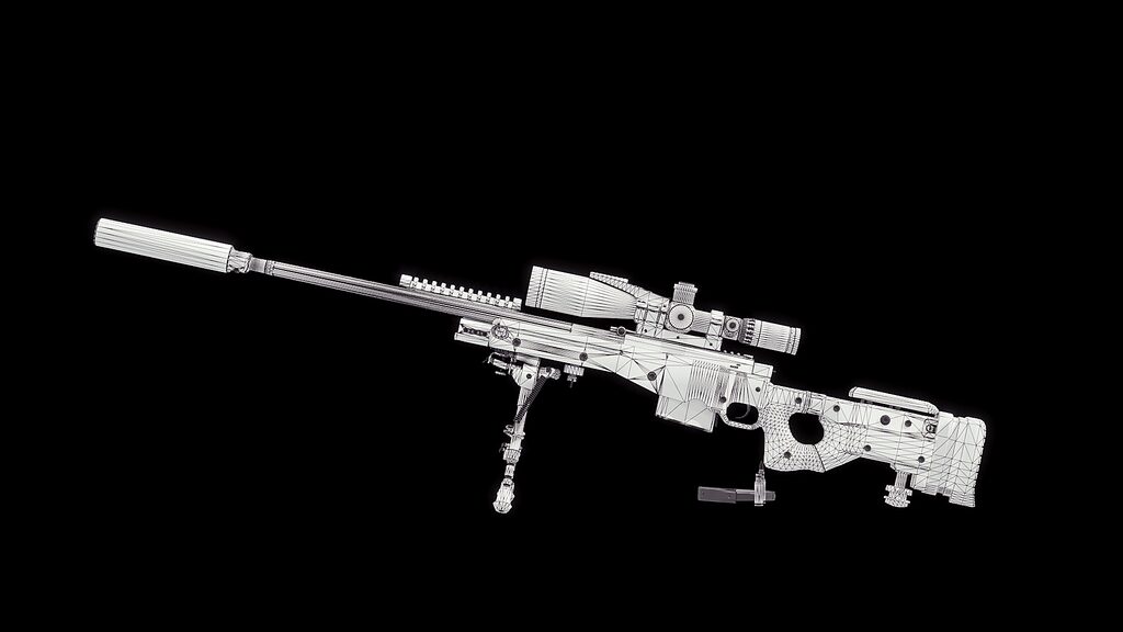AWM Sniper Rifle (400092) 3D model - Download 3D model AWM Sniper Rifle ...