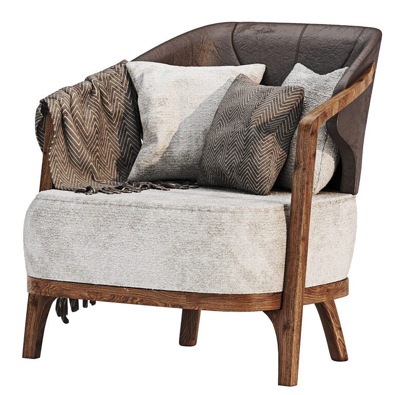 Armchair 09 (400180), 3d model 1