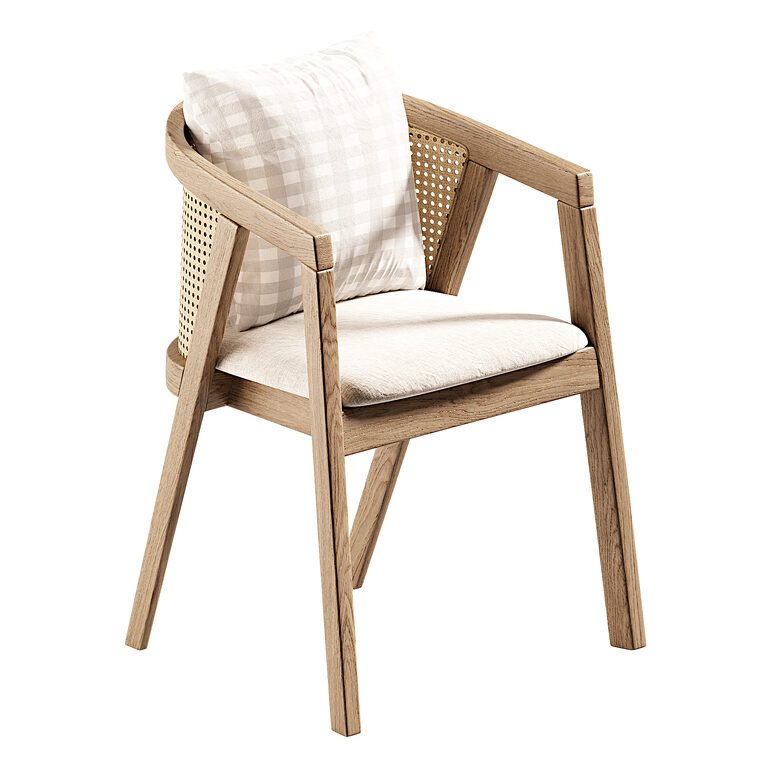 Decia japandi rattan leisure chair 2017 (400377), 3d model 1