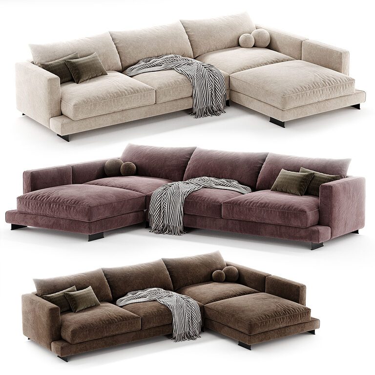 Диван Шезлонг Flexform Long Island  (400679), 3д модель 1