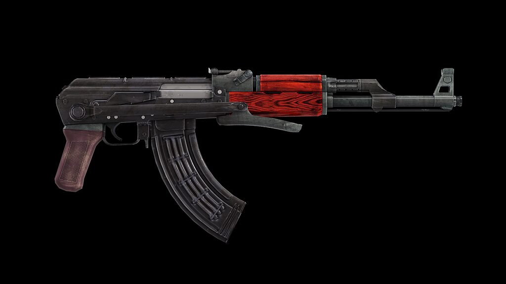 AKM у стилі «лоу-полі» (401051), 3d модель 1