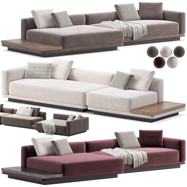 Minotti Horizonte Sofa (401170) 3D model - Download 3D model Minotti ...
