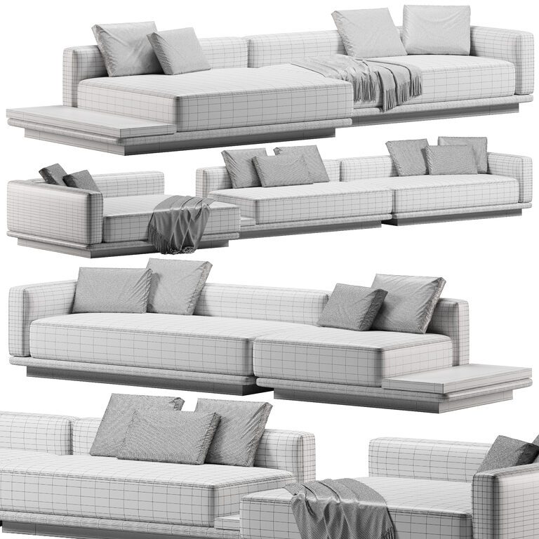 Minotti Horizonte Sofa (401170) 3D model - Download 3D model Minotti ...