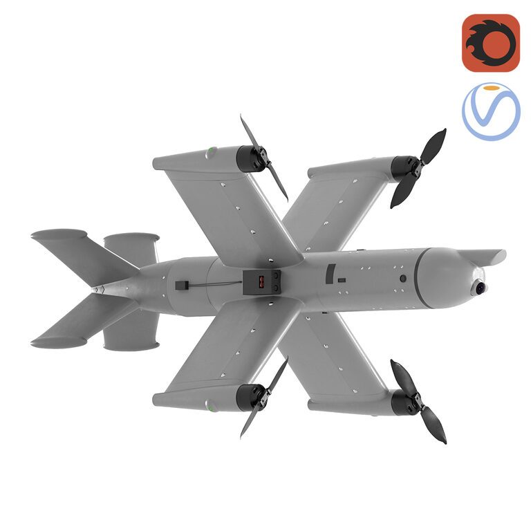 Военный перехватчик-беспилотник «Octopus 100» (401356), 3д модель 1