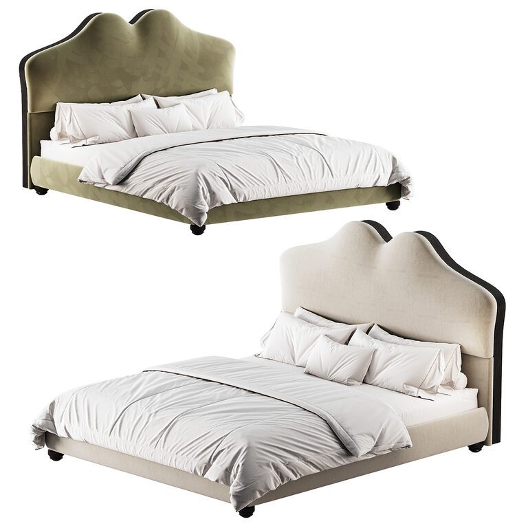 Beige soft bed decor for the workplace  (401535), 3d model 1