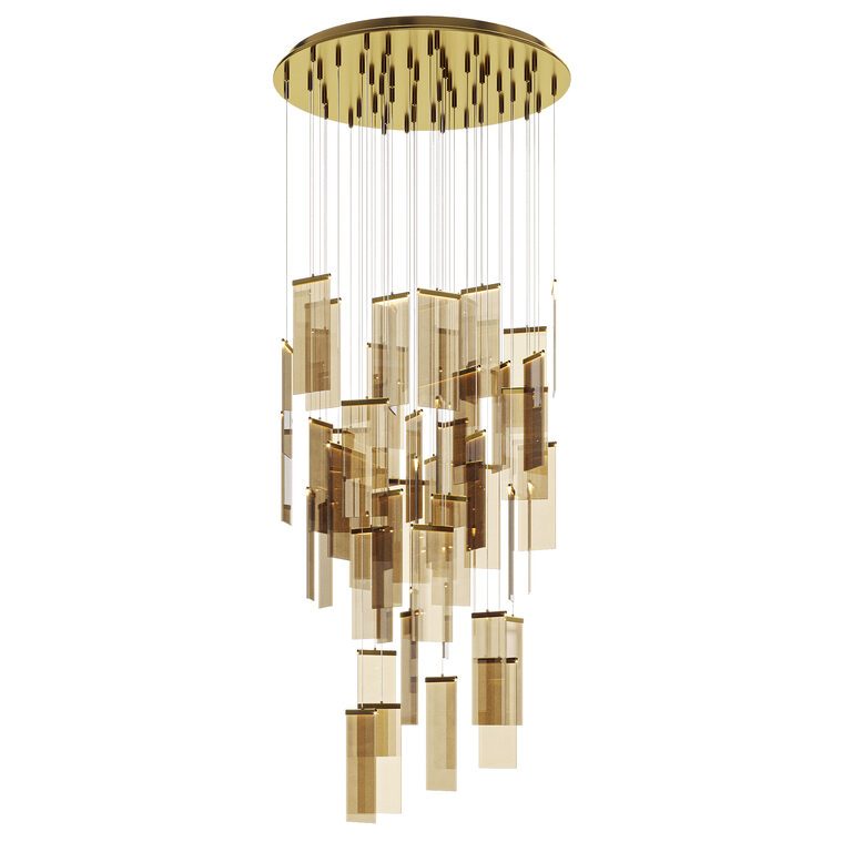 Modern Acrylic Creative Staircase Chandelier (401733) 3D model ...