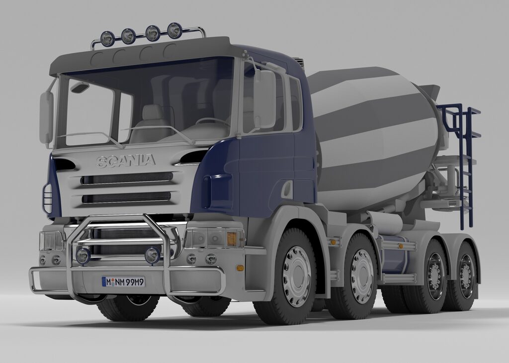 Бетонозмішувач Scania (402243), 3d модель 1