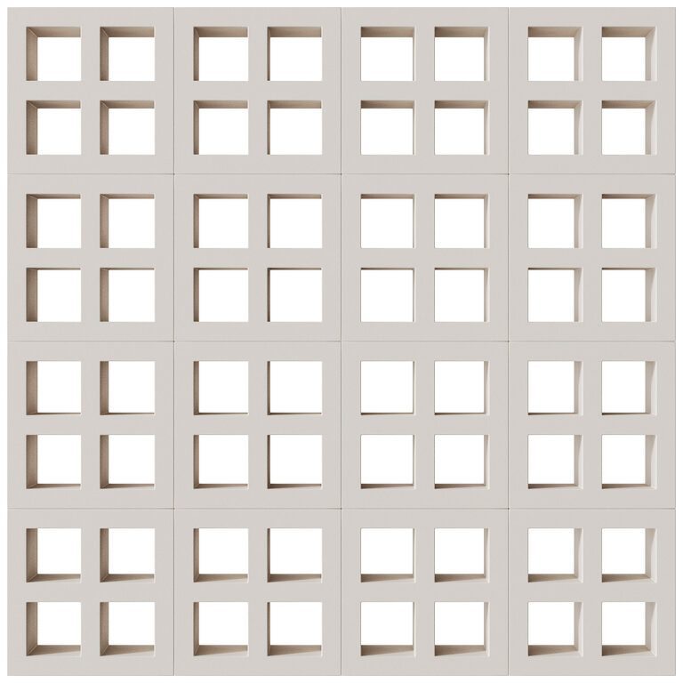 Модульная стена 07 Foursquare White by Tesselle (402553), 3д модель 1