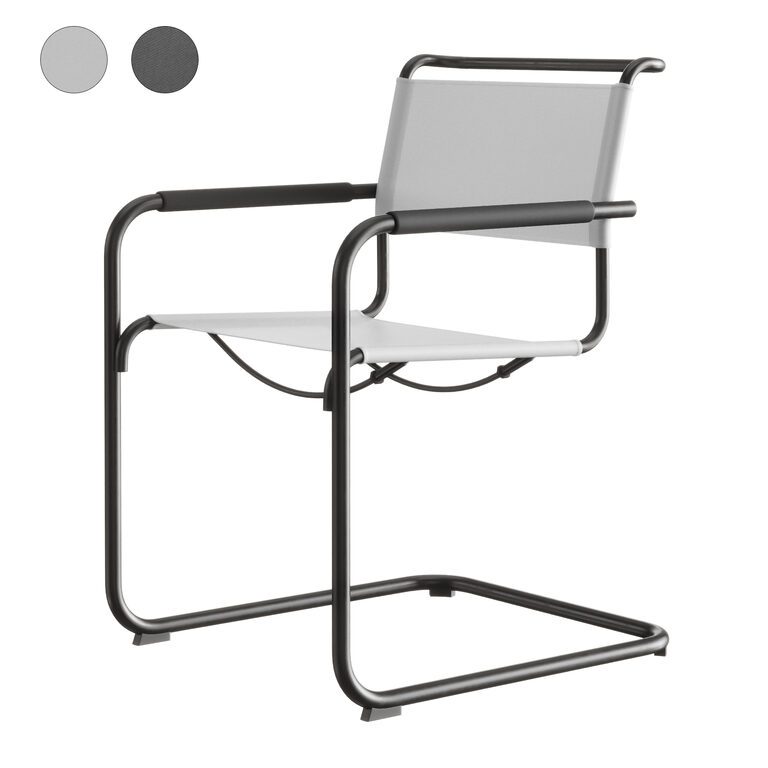 Стул S 34 N с консольной конструкцией от Thonet (402771), 3д модель 1