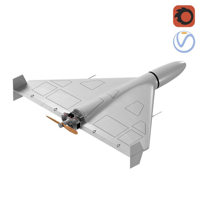 Shahed 136 Attack drone (402922), 3d model 1
