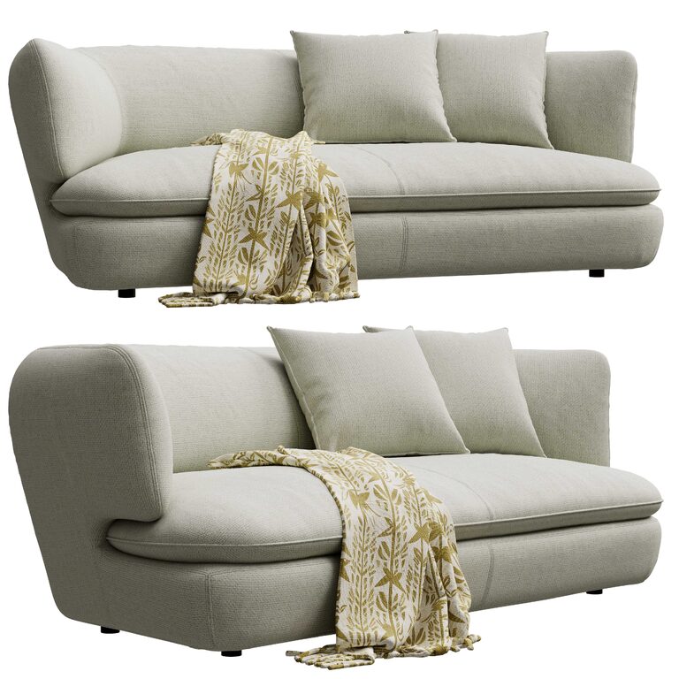Quincy Sofa By Flexform (403636), 3d model 1