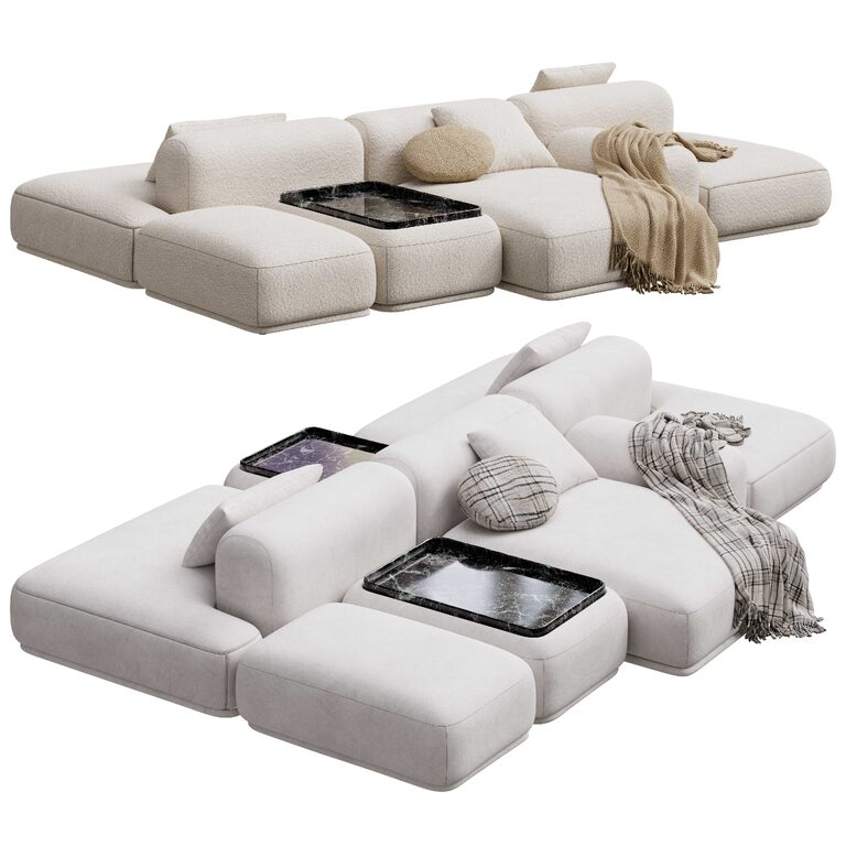 Rene Suite Sofa By Meridiani (403796), 3d model 1