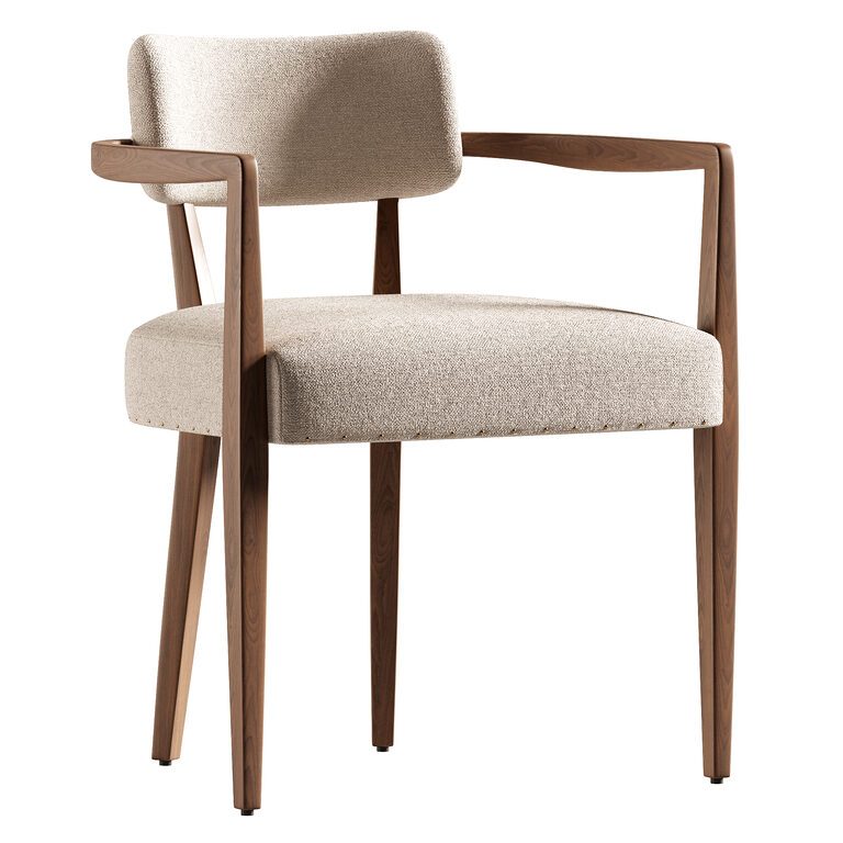 Arlo Smoked Mauve Performance Fabric Dining chair 2017 (405033), 3d model 1
