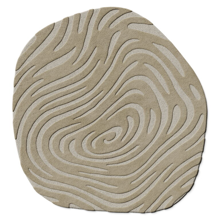 Bowen Round Wool Rug (405045), 3d model 1