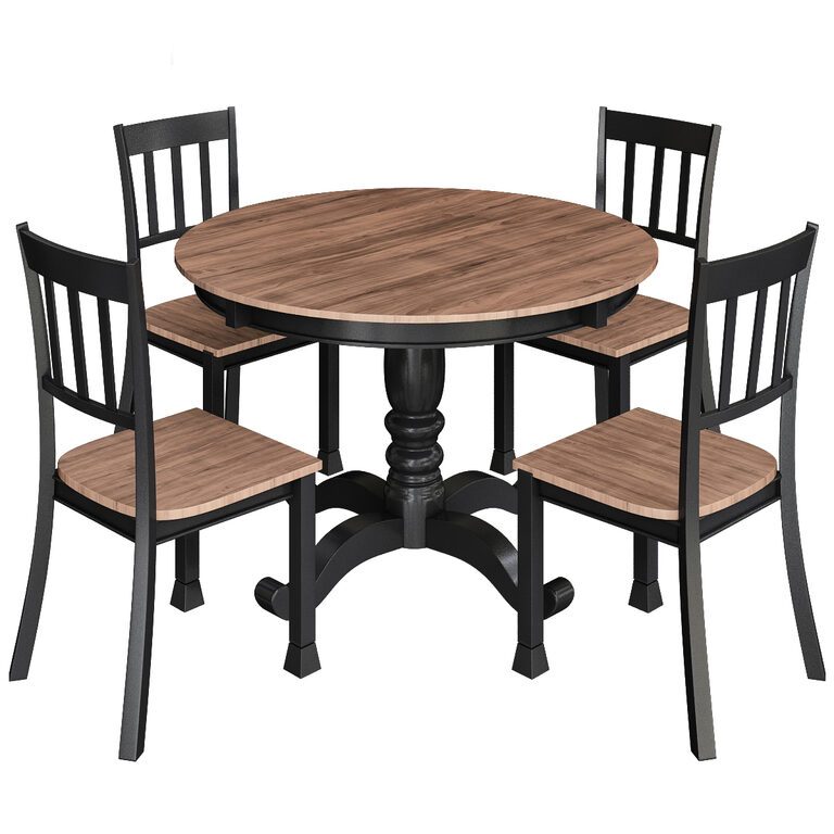 Hekman Homestead Round Pedestal Dining Table (43605), 3d model 1