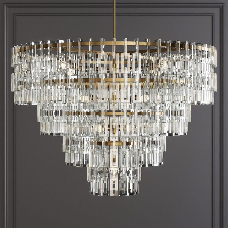 Restoration Hardware Marignan Round Chandelier 48 Brass (47064) 3D ...