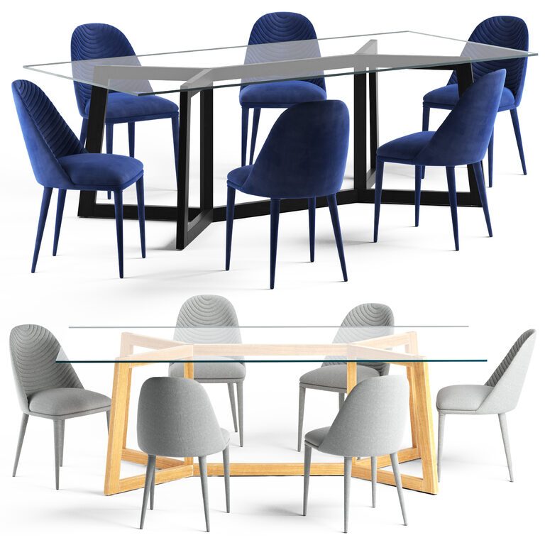 Globewest Geo Table and Lucille Chair  (74606), 3d model 1