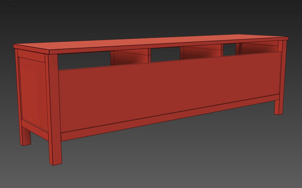 IKEA HEMNES TV stand (95809) 3D model - Download 3D model IKEA HEMNES TV  stand (95809) | 95809