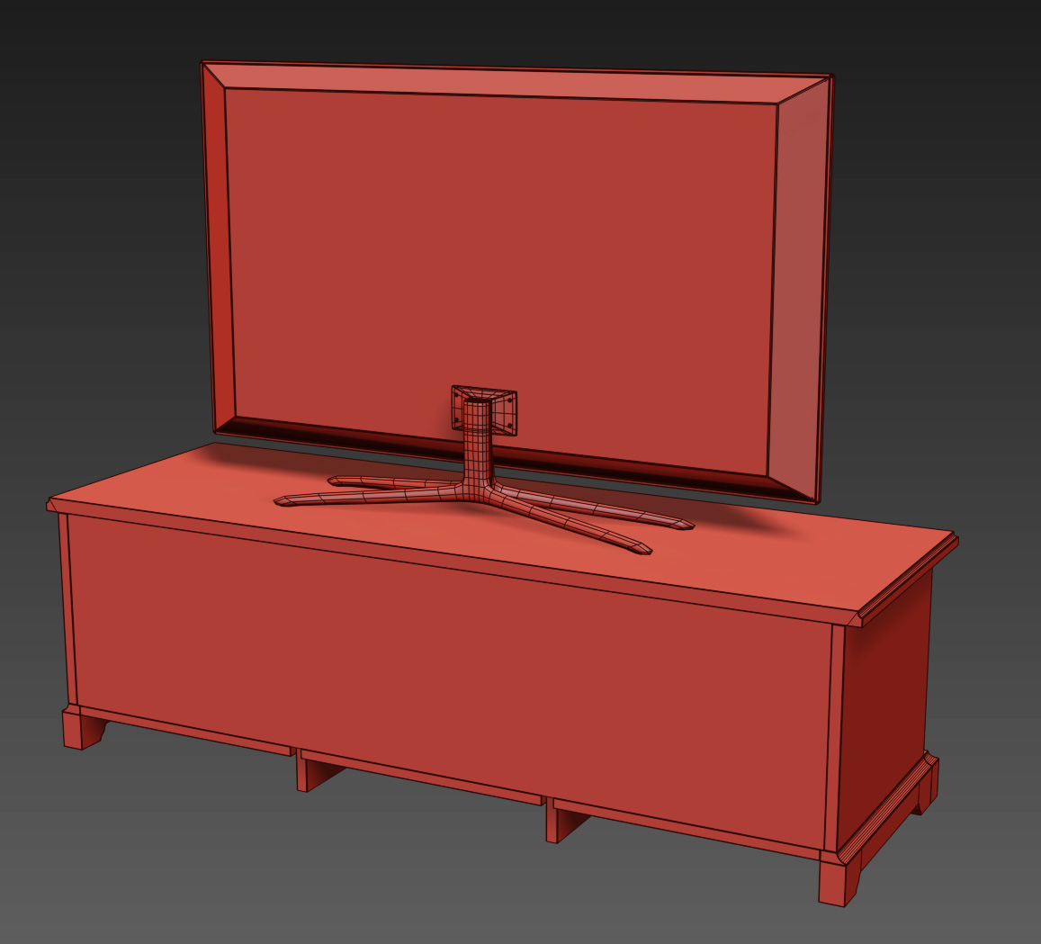 IKEA LIATORP TV stand (125509) 3D model - Download 3D model IKEA