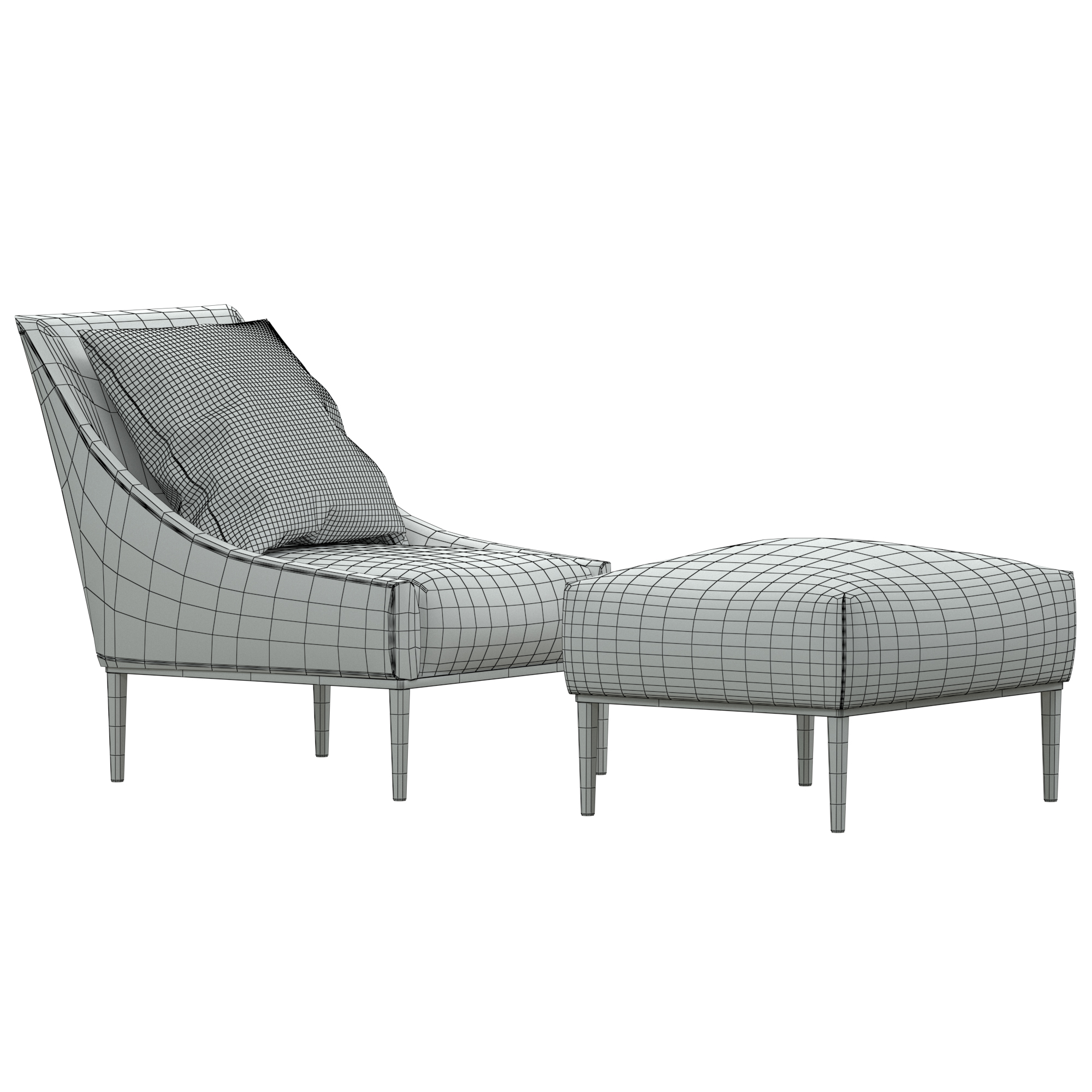 B&B Italia JEAN armchair (319379) 3D model - Download 3D model B&B