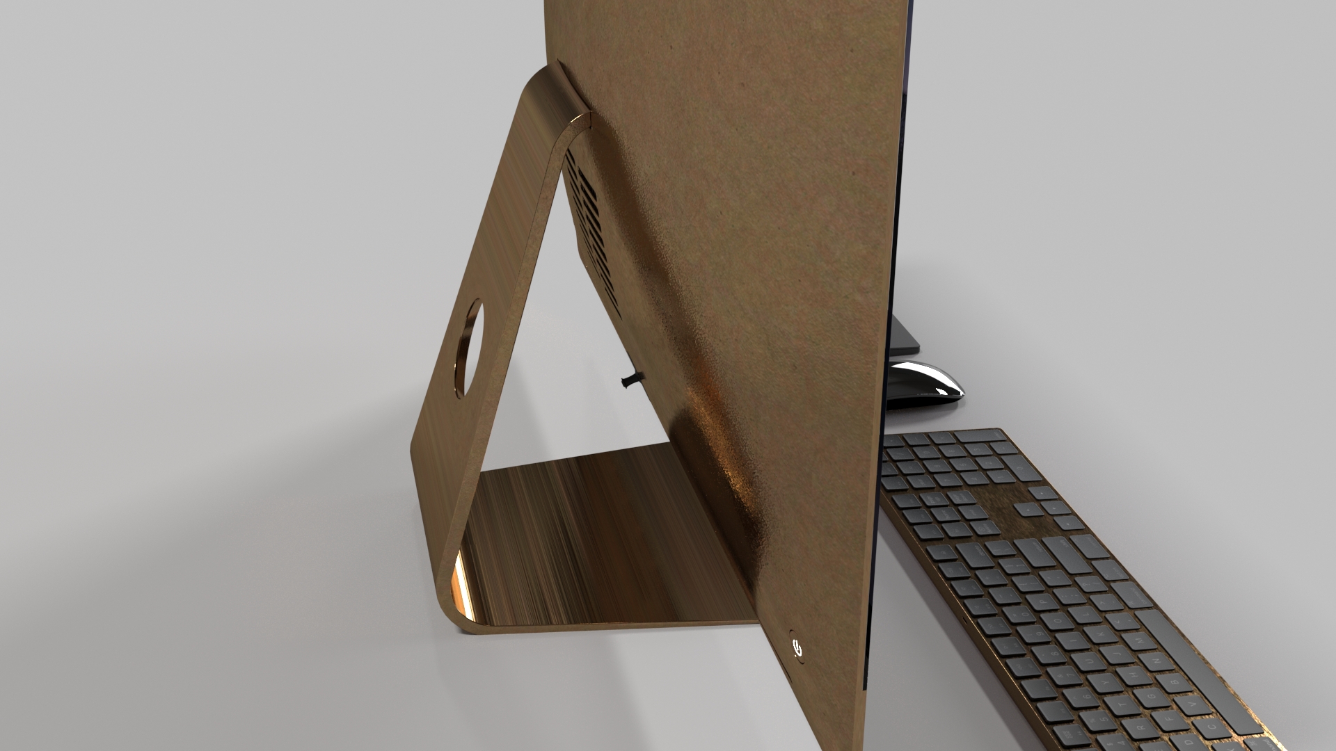 Apple iMac 27 gold (339921) 3D model - Download 3D model Apple