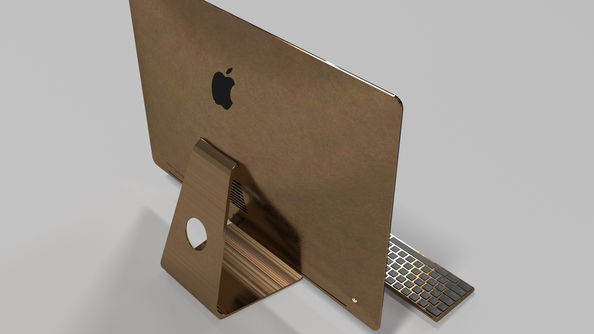 Apple iMac 27 gold (339921) 3D model - Download 3D model Apple
