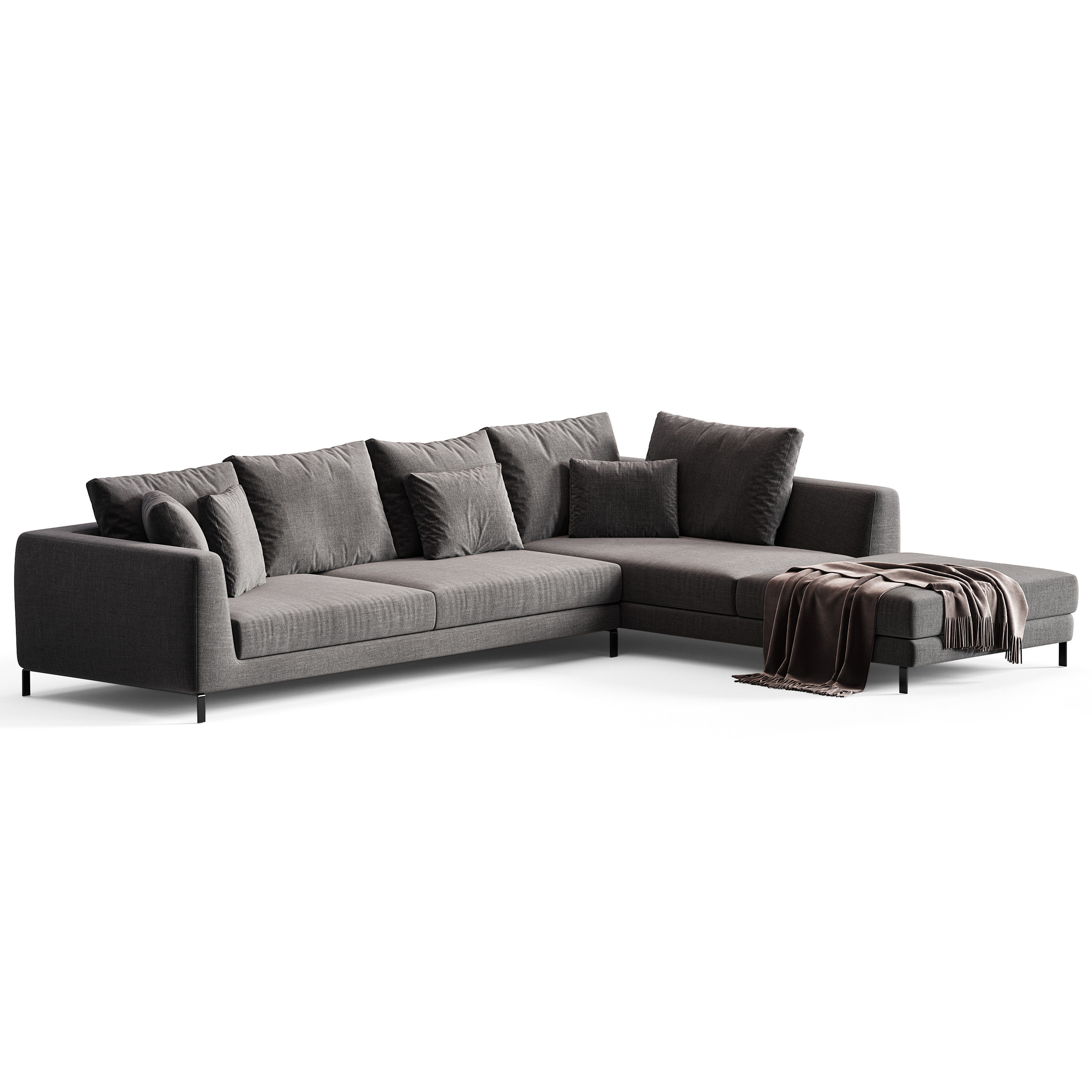 B&B ITALIA Ray Corner Sectional Sofa (381491) 3D model - Download 3D model B&B ITALIA Ray Corner Sectional Sofa (381491)