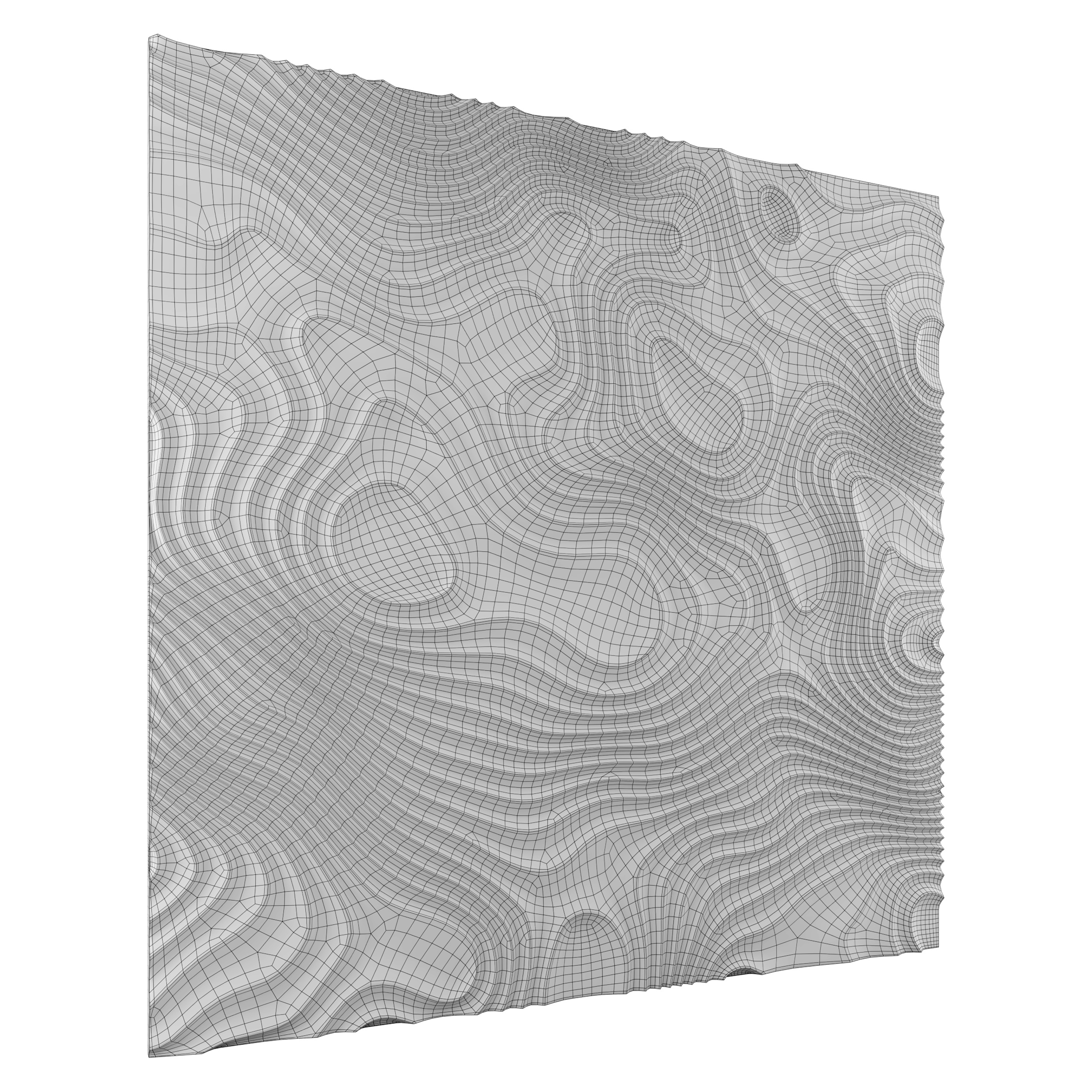 Wave decorative wall 20 (394774) 3D model - Download 3D model Wave